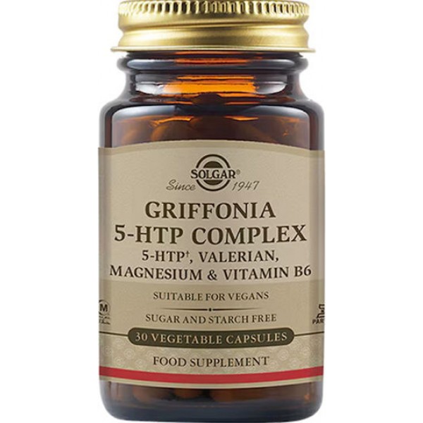 Solgar Griffonia 5-htp Complex 30 Φυτικές Κάψουλες Solgar Griffonia 5-htp Complex 30 Φυτικές Κάψουλες